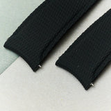 Curved Lug Rubber Strap - Black - The Strap Tailor