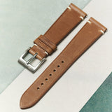 Horween Chromexcel Strap Minimal Stitch - Natural Tan - RTW - The Strap Tailor
