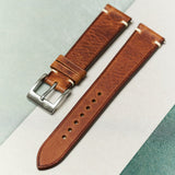 Badalassi Wax Minimal Stitch Strap - Tan Brown - RTW - The Strap Tailor