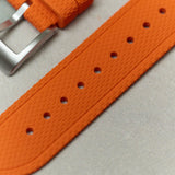 AquaFlex Rubber Classic Strap - Orange - The Strap Tailor