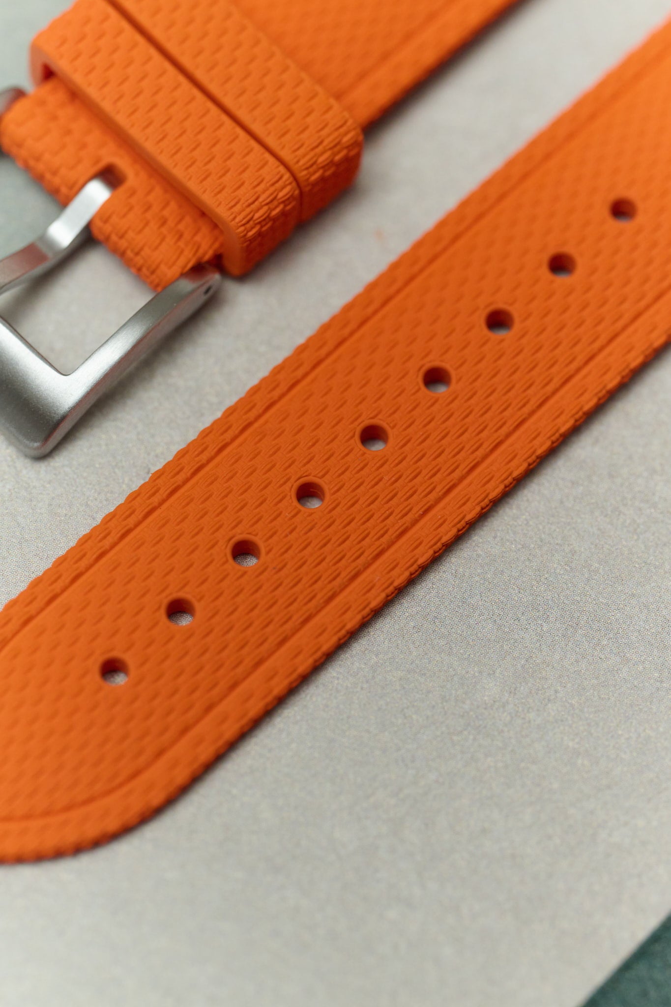 AquaFlex Rubber Classic Strap - Orange - The Strap Tailor