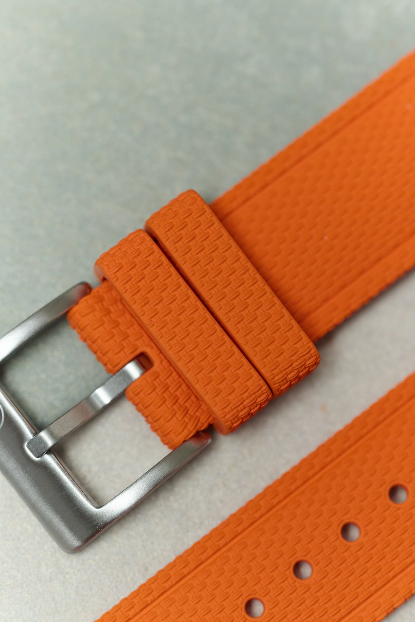 AquaFlex Rubber Classic Strap - Orange - The Strap Tailor