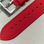 AquaFlex Rubber Classic Strap - Red - The Strap Tailor