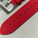 AquaFlex Rubber Classic Strap - Red - The Strap Tailor