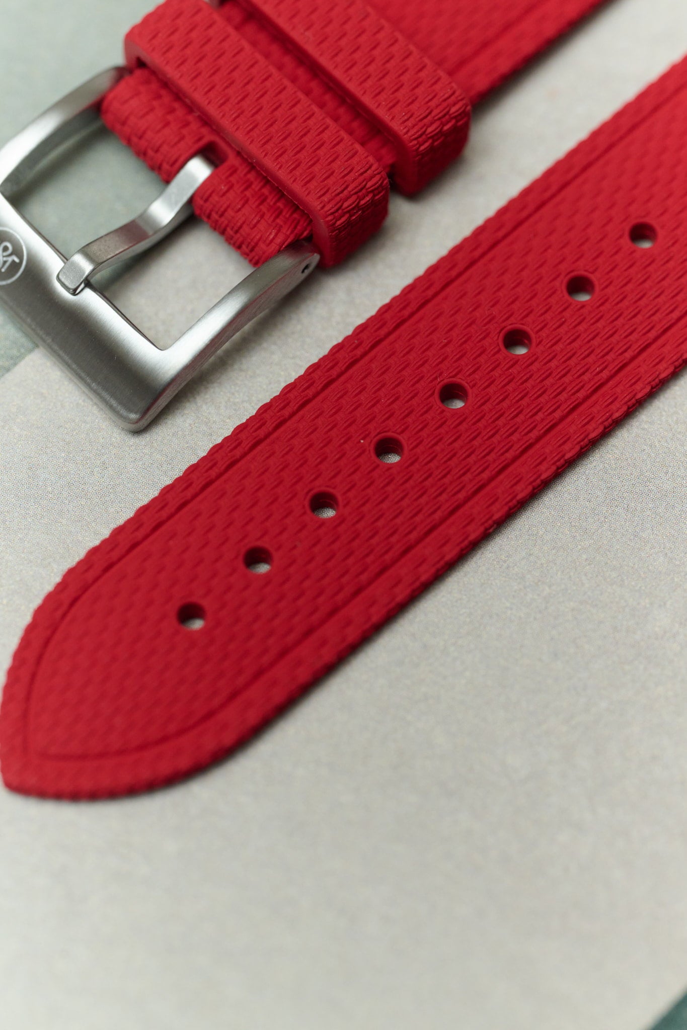 AquaFlex Rubber Classic Strap - Red - The Strap Tailor