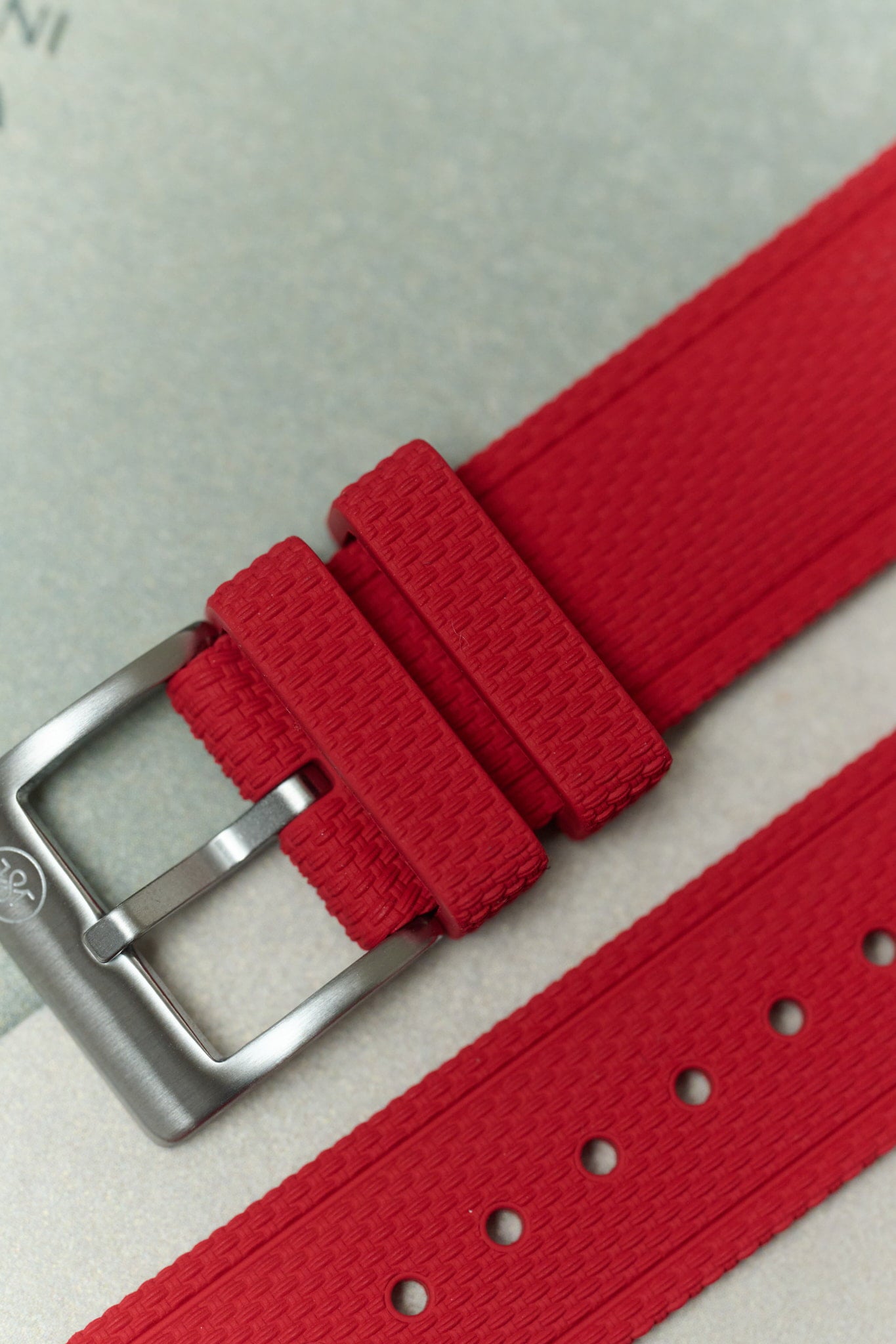 AquaFlex Rubber Classic Strap - Red - The Strap Tailor