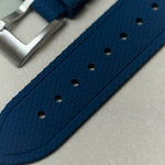 AquaFlex Rubber Classic Strap - Navy Blue - The Strap Tailor