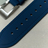 AquaFlex Rubber Classic Strap - Navy Blue - The Strap Tailor