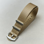 Premium Fabric Watch Strap - Sand - The Strap Tailor