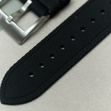 AquaFlex Rubber Classic Strap - Black - The Strap Tailor
