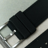 AquaFlex Rubber Classic Strap - Black - The Strap Tailor