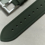 AquaFlex Rubber Classic Strap - Green - The Strap Tailor