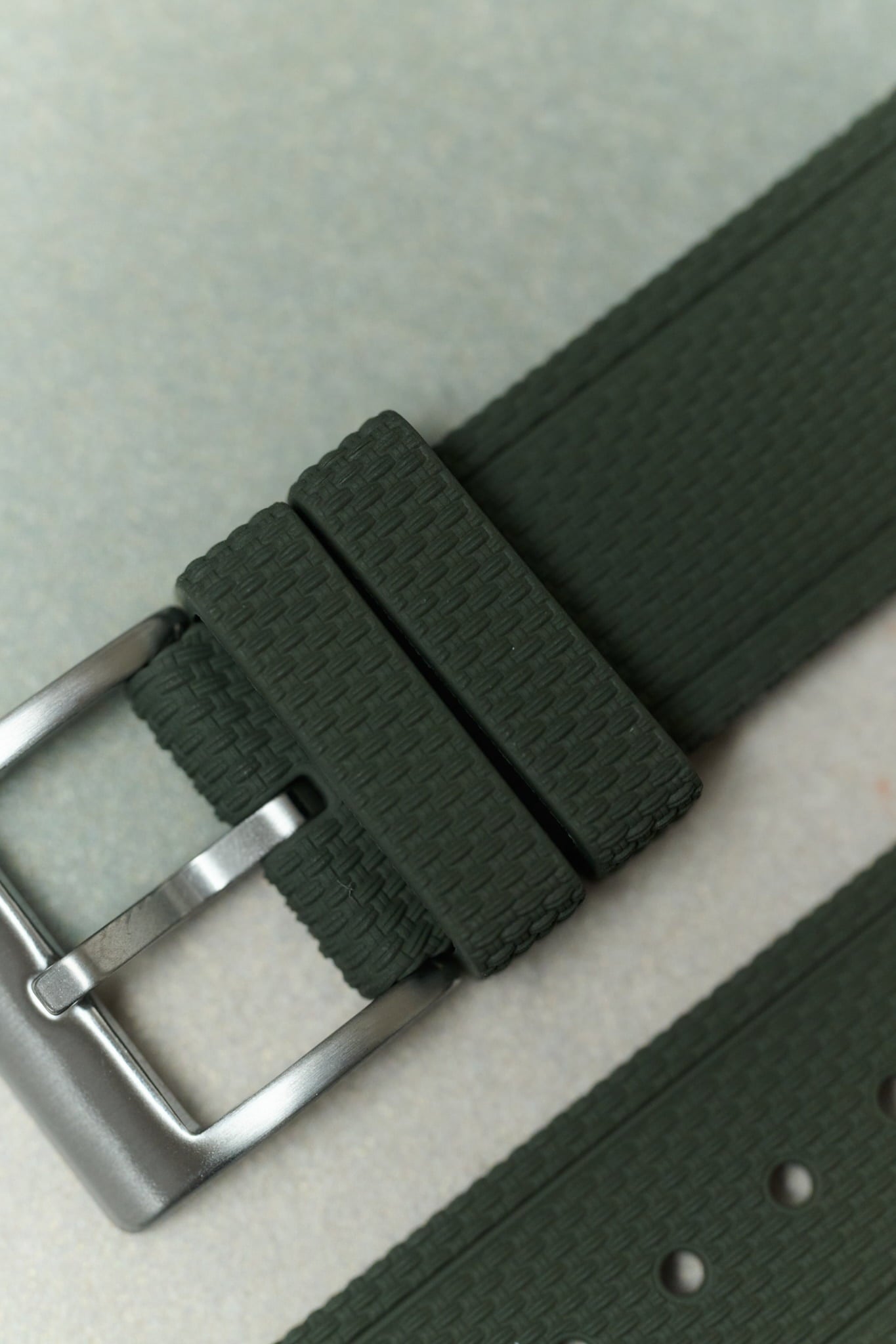 AquaFlex Rubber Classic Strap - Green - The Strap Tailor