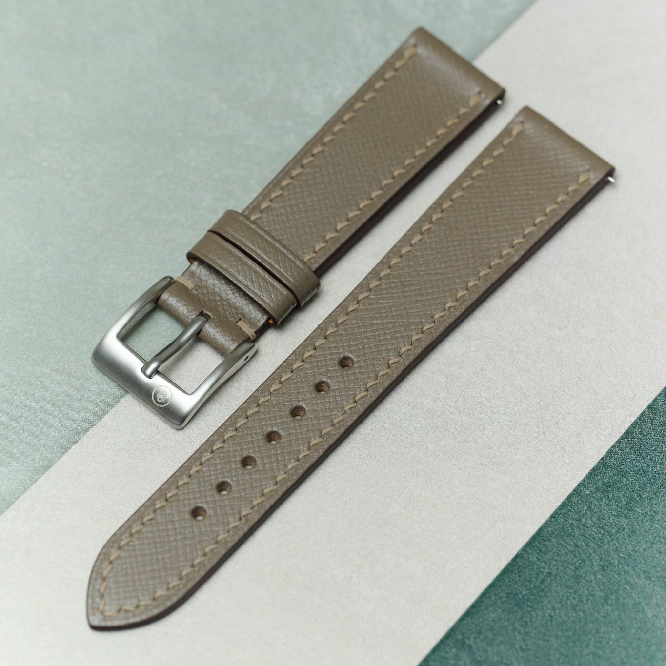 Saffiano Chevre Strap - Taupe - RTW - The Strap Tailor