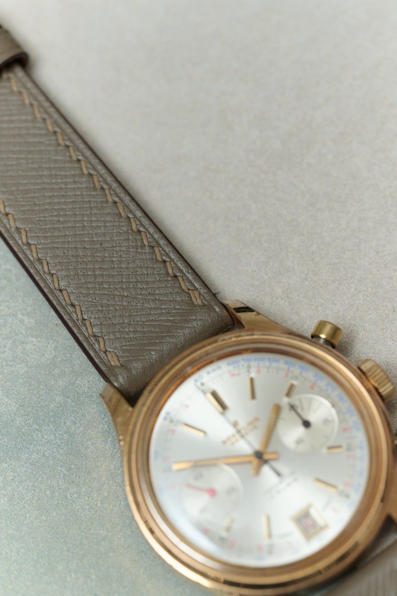 Saffiano Chevre Strap - Taupe - RTW - The Strap Tailor