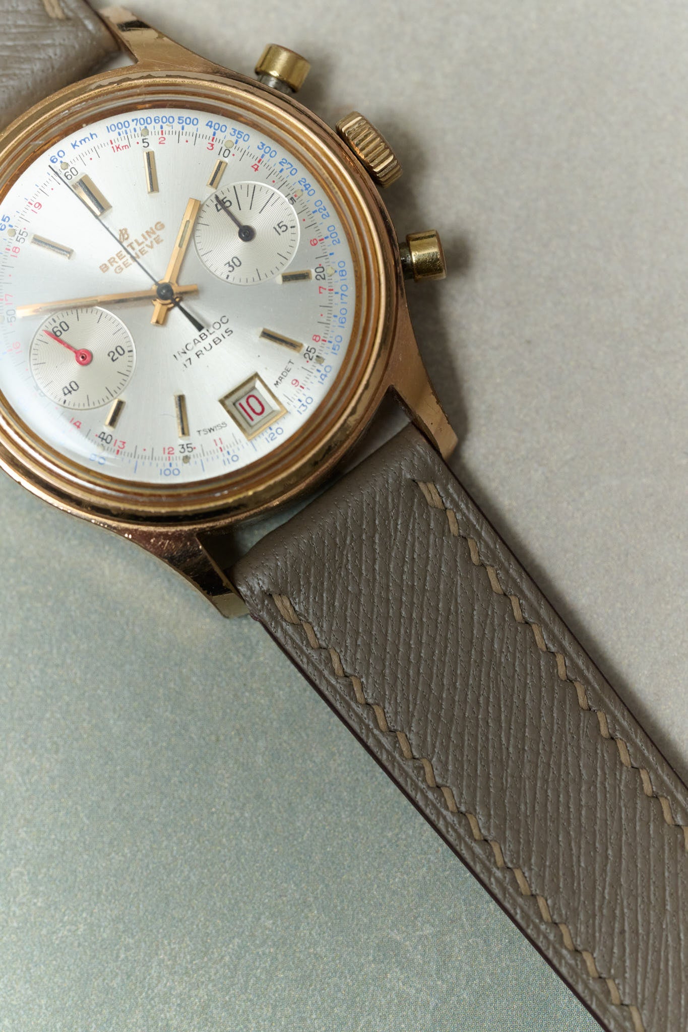 Saffiano Chevre Strap - Taupe - RTW - The Strap Tailor