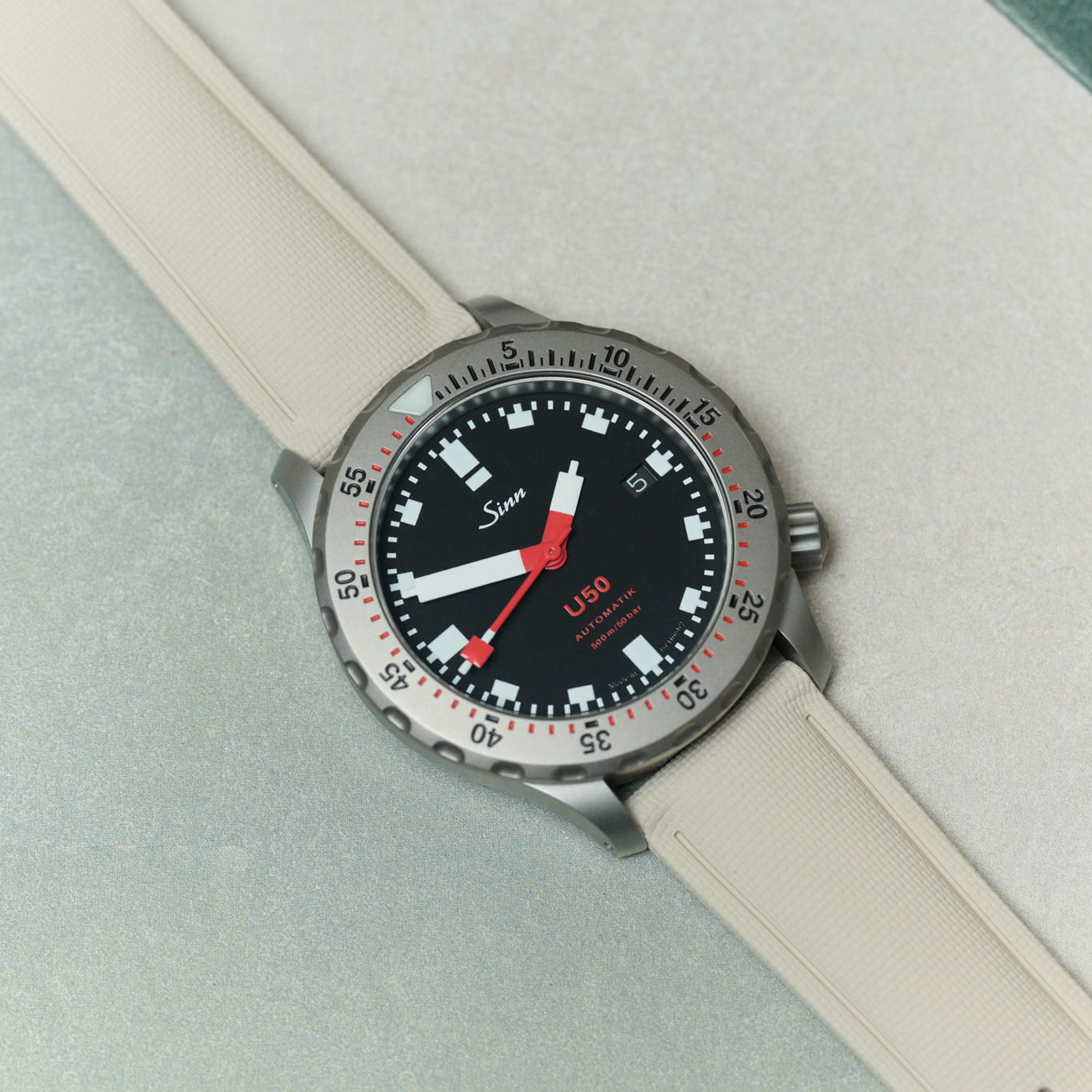 AquaFlex Rubber Deployant Strap - Beige - The Strap Tailor