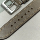 Slimline Saffiano Chevre Strap - Taupe - RTW - The Strap Tailor