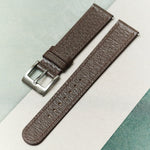 Vintage Style Pig Skin Watch Strap - Brown Slimline - RTW - The Strap Tailor