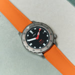 AquaFlex Rubber Classic Strap - Orange - The Strap Tailor