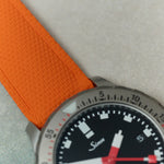 AquaFlex Rubber Classic Strap - Orange - The Strap Tailor