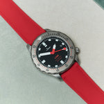 AquaFlex Rubber Classic Strap - Red - The Strap Tailor