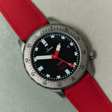 AquaFlex Rubber Classic Strap - Red - The Strap Tailor