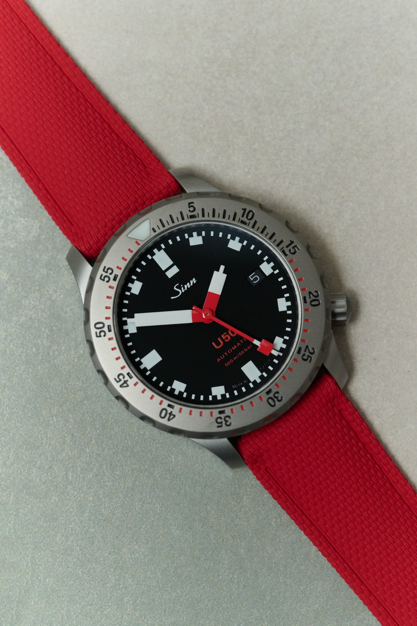 AquaFlex Rubber Classic Strap - Red - The Strap Tailor