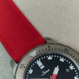 AquaFlex Rubber Classic Strap - Red - The Strap Tailor
