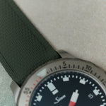 AquaFlex Rubber Classic Strap - Green - The Strap Tailor