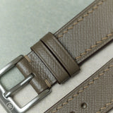 Slimline Saffiano Chevre Strap - Taupe - RTW - The Strap Tailor