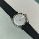 AquaFlex Rubber Classic Strap - Black - The Strap Tailor