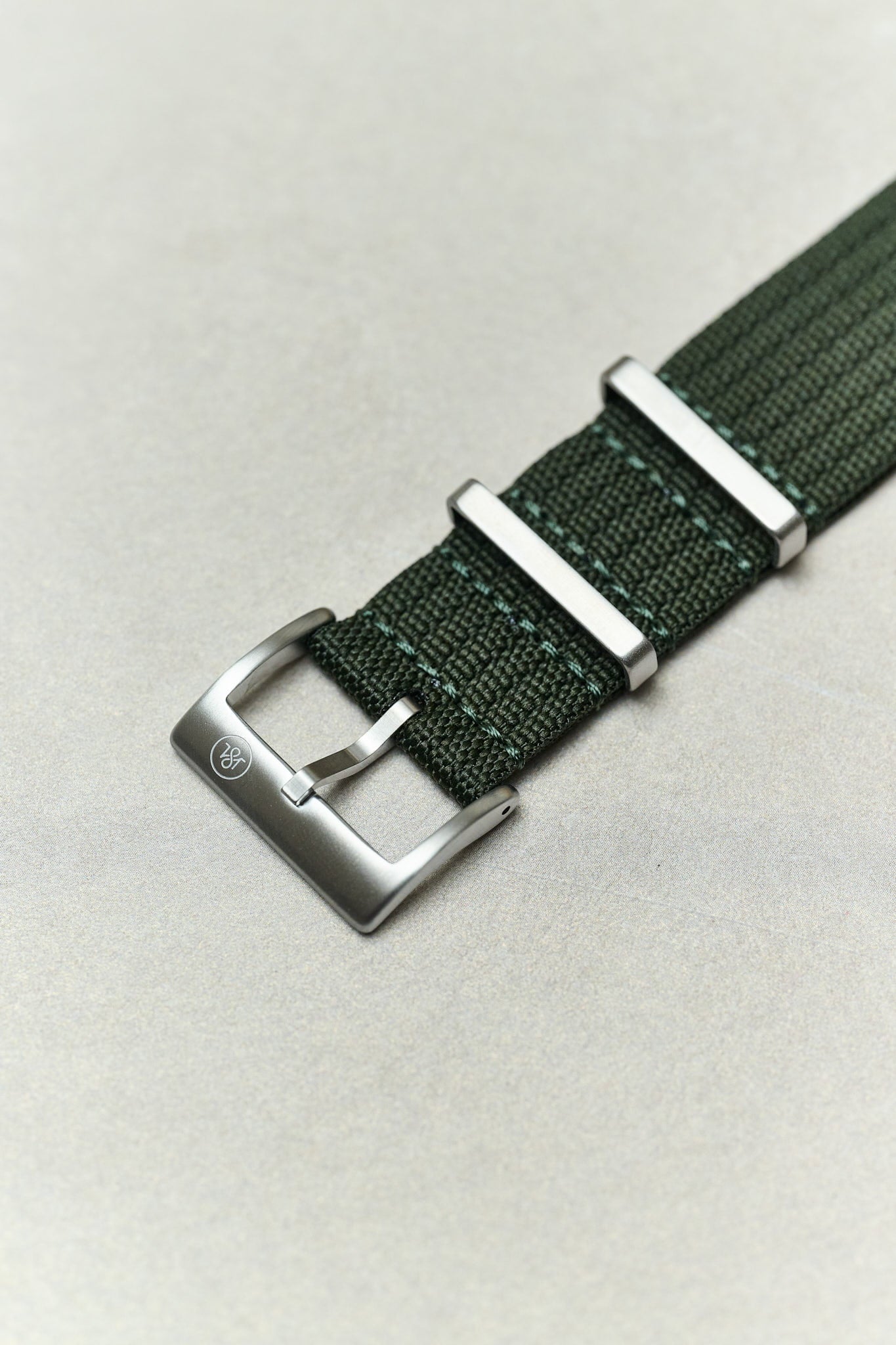 Pleated Fabric Military Watch Strap - Army Green - The Strap Tailor
