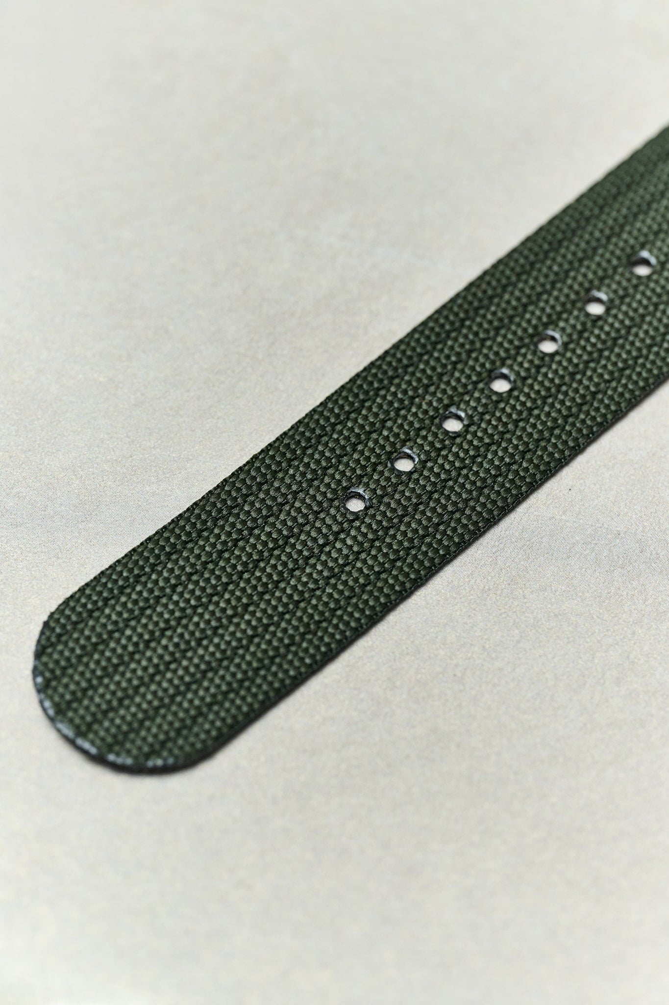 Pleated Fabric Military Watch Strap - Army Green - The Strap Tailor