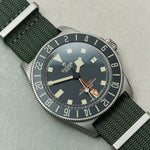Pleated Fabric Military Watch Strap - Army Green - The Strap Tailor