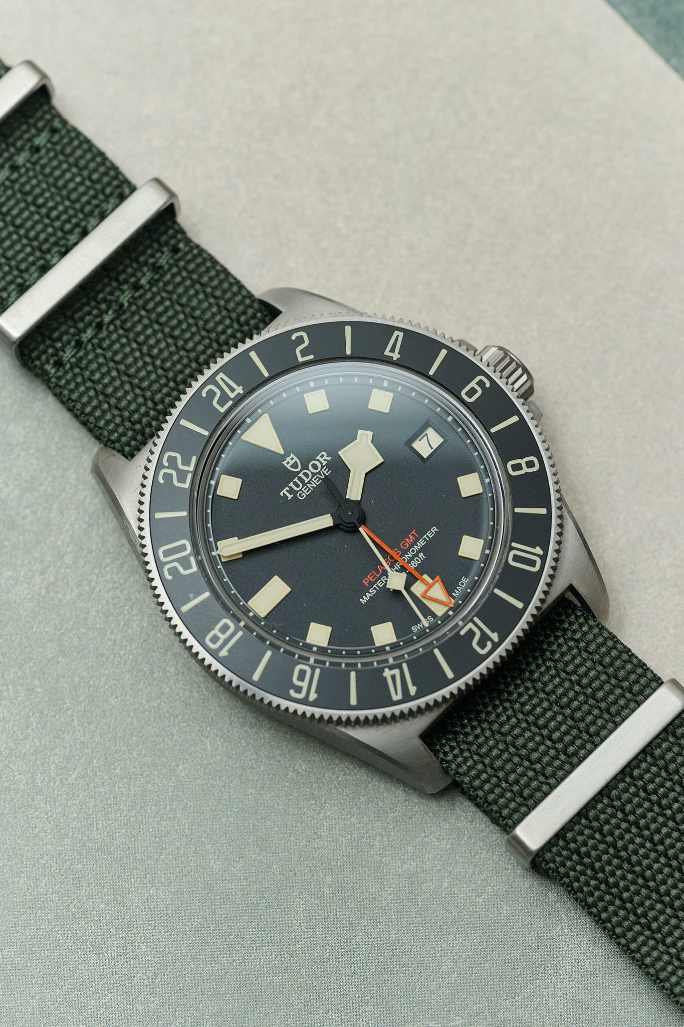 Pleated Fabric Military Watch Strap - Army Green - The Strap Tailor