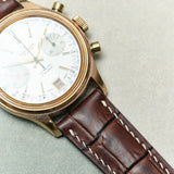 Embossed Crocodile Watch Strap - Matte Brown & Cream - RTW - The Strap Tailor