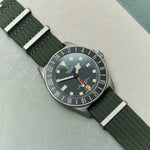Pleated Fabric Military Watch Strap - Army Green - The Strap Tailor