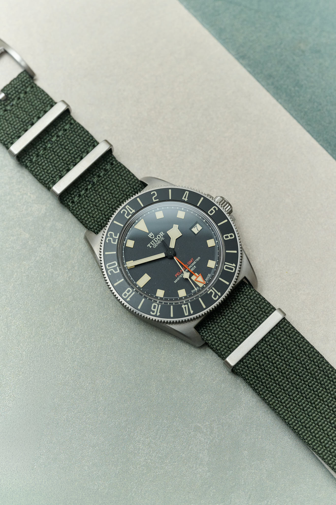 Pleated Fabric Military Watch Strap - Army Green - The Strap Tailor