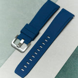 Curved Lug Rubber Strap - Navy Blue