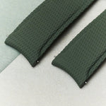Curved Lug Rubber Strap - Green - The Strap Tailor