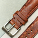 Badalassi Wax Watch Strap - Tan Brown - RTW - The Strap Tailor