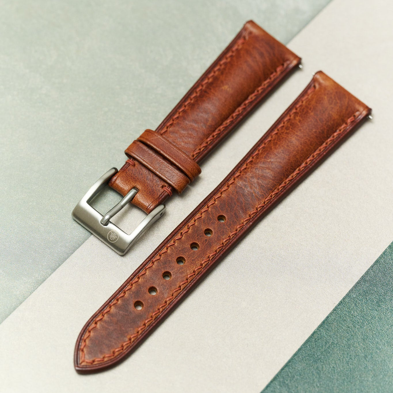 Badalassi Wax Watch Strap - Tan Brown - RTW - The Strap Tailor