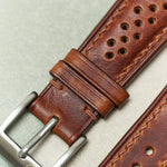 Badalassi Wax Rally Watch Strap - Tan Brown - RTW - The Strap Tailor