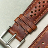 Badalassi Wax Rally Watch Strap - Tan Brown - RTW - The Strap Tailor