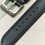 Buttero Padded Watch Strap - Black - RTW - The Strap Tailor
