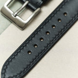Buttero Padded Watch Strap - Black - RTW - The Strap Tailor