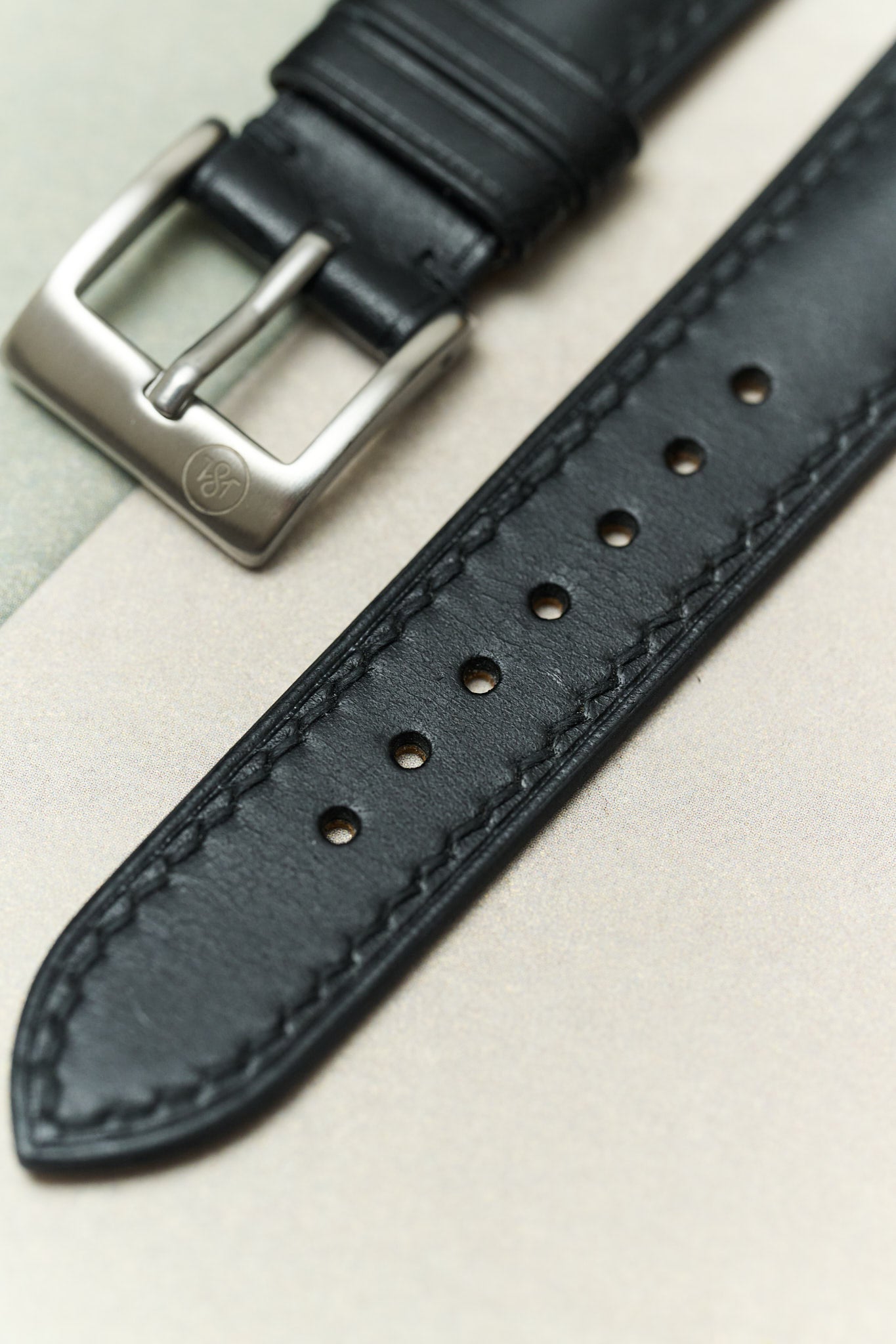 Buttero Padded Watch Strap - Black - RTW - The Strap Tailor