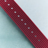 Premium Ribbed Fabric Watch Strap - Burgundy