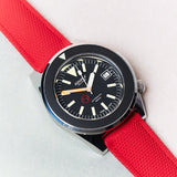 AquaFlex Rubber Classic Strap - Red - The Strap Tailor